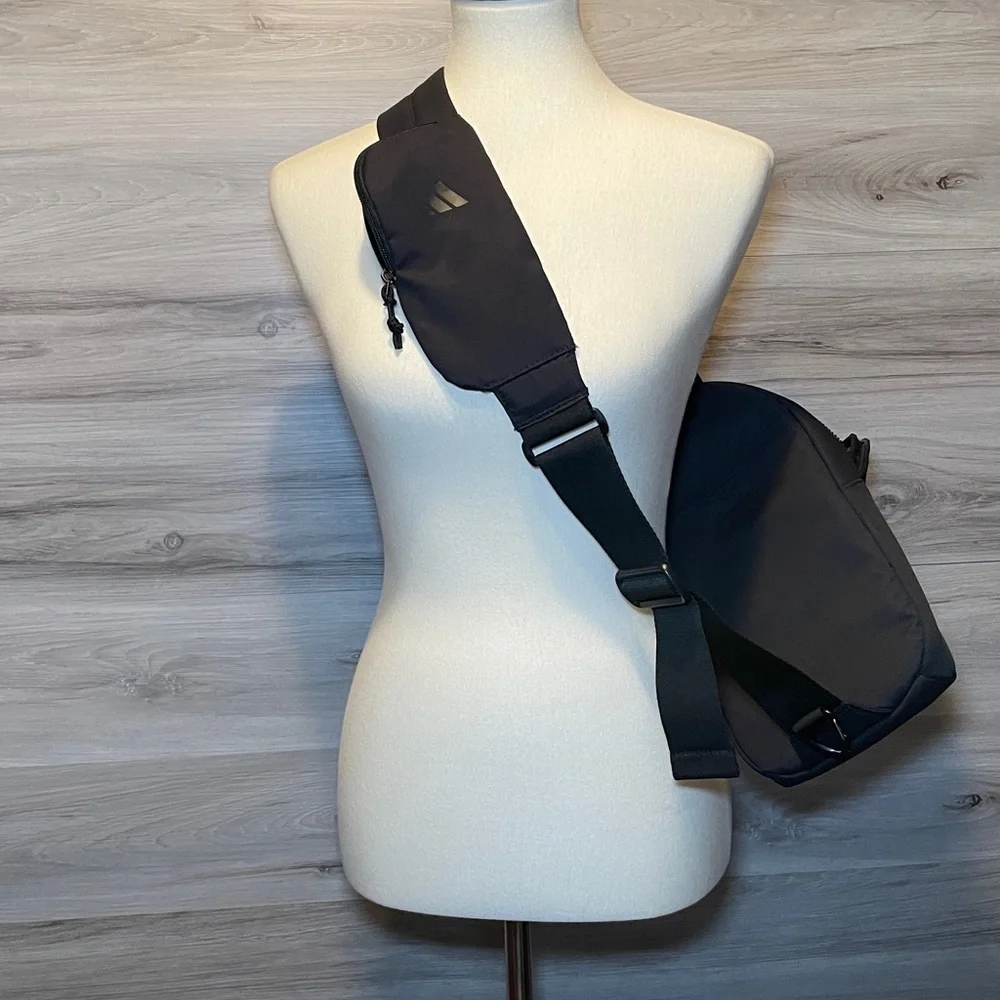 NWOT- Adidas Essentials Sling, Black - Picture 3 of 7
